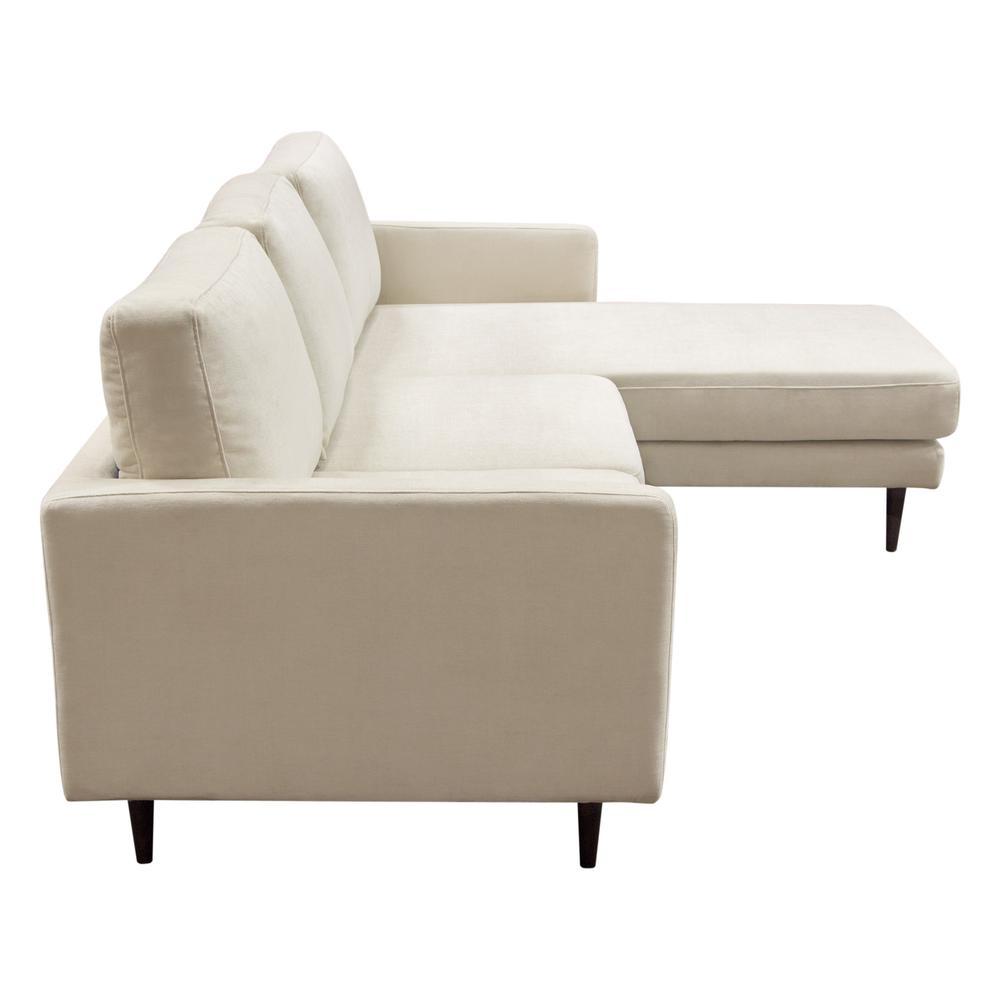 Kelsey Reversible Chaise Sectional in Cream Fabric by Diamond Sofa. Picture 27