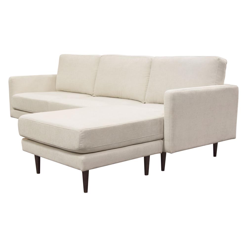 Kelsey Reversible Chaise Sectional in Cream Fabric by Diamond Sofa. Picture 30