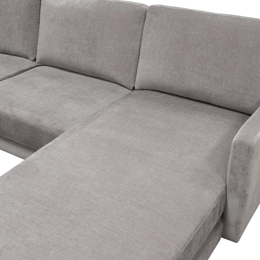 Kelsey Reversible Chaise Sectional in Grey Fabric. Picture 25