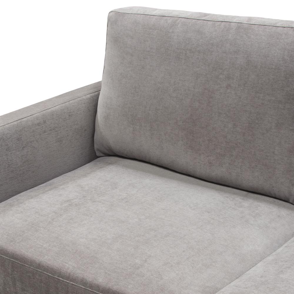 Kelsey Reversible Chaise Sectional in Grey Fabric. Picture 29