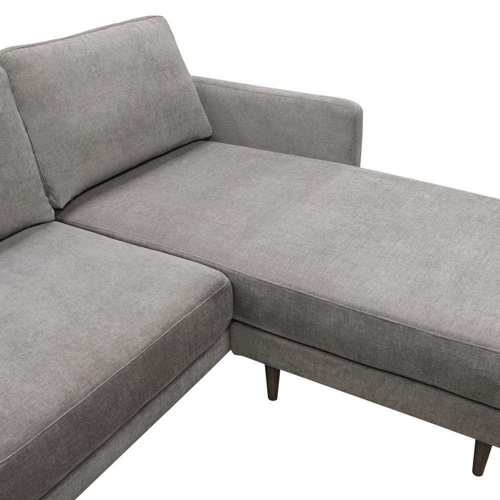 Kelsey Reversible Chaise Sectional in Grey Fabric. Picture 26