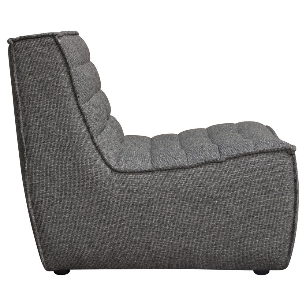 Marshall Scooped Seat Armless Chair in Grey Fabric. Picture 26