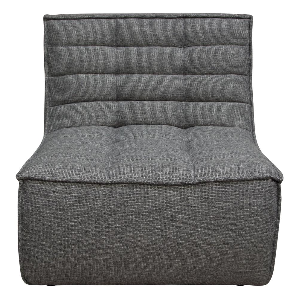 Marshall Scooped Seat Armless Chair in Grey Fabric. Picture 18