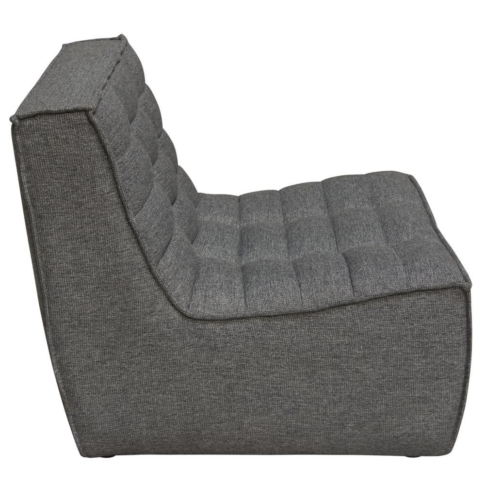 Marshall Scooped Seat Armless Chair in Grey Fabric. Picture 28