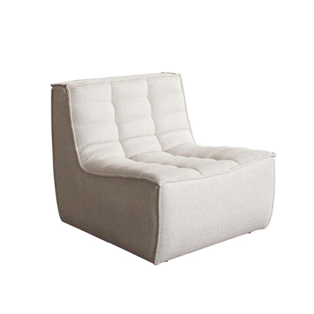 Marshall Scooped Seat Ottoman in Sand Fabric by Diamond Sofa. Picture 1