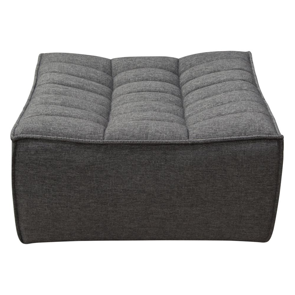 Marshall Scooped Seat Ottoman in Grey Fabric by Diamond Sofa. Picture 1