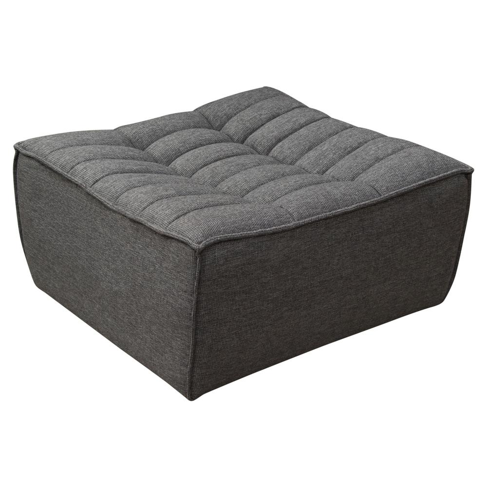 Marshall Scooped Seat Ottoman in Grey Fabric by Diamond Sofa. Picture 14