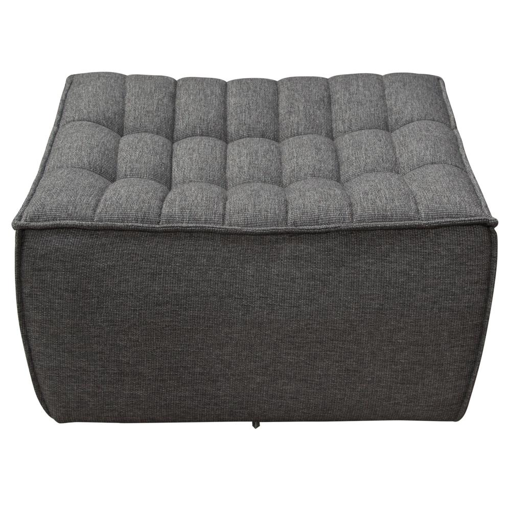 Marshall Scooped Seat Ottoman in Grey Fabric by Diamond Sofa. Picture 12