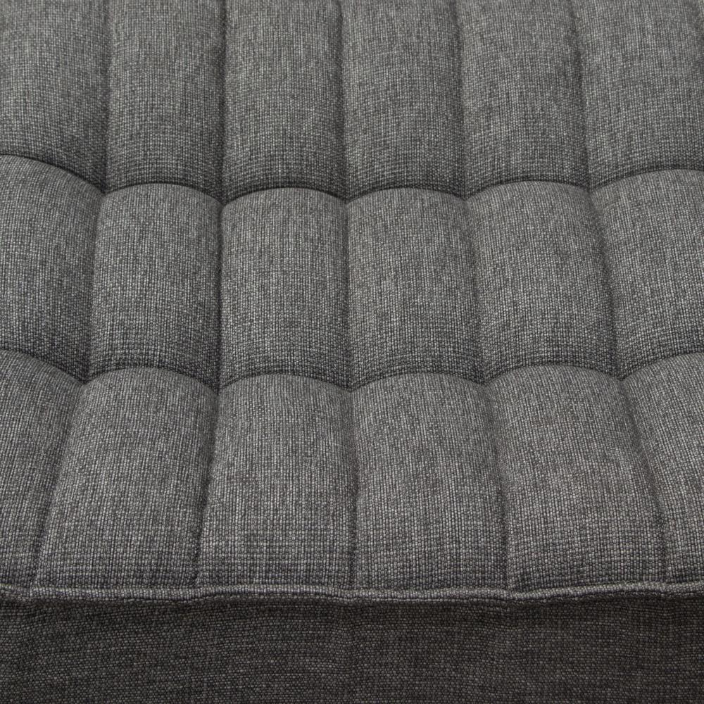 Marshall Scooped Seat Ottoman in Grey Fabric by Diamond Sofa. Picture 16