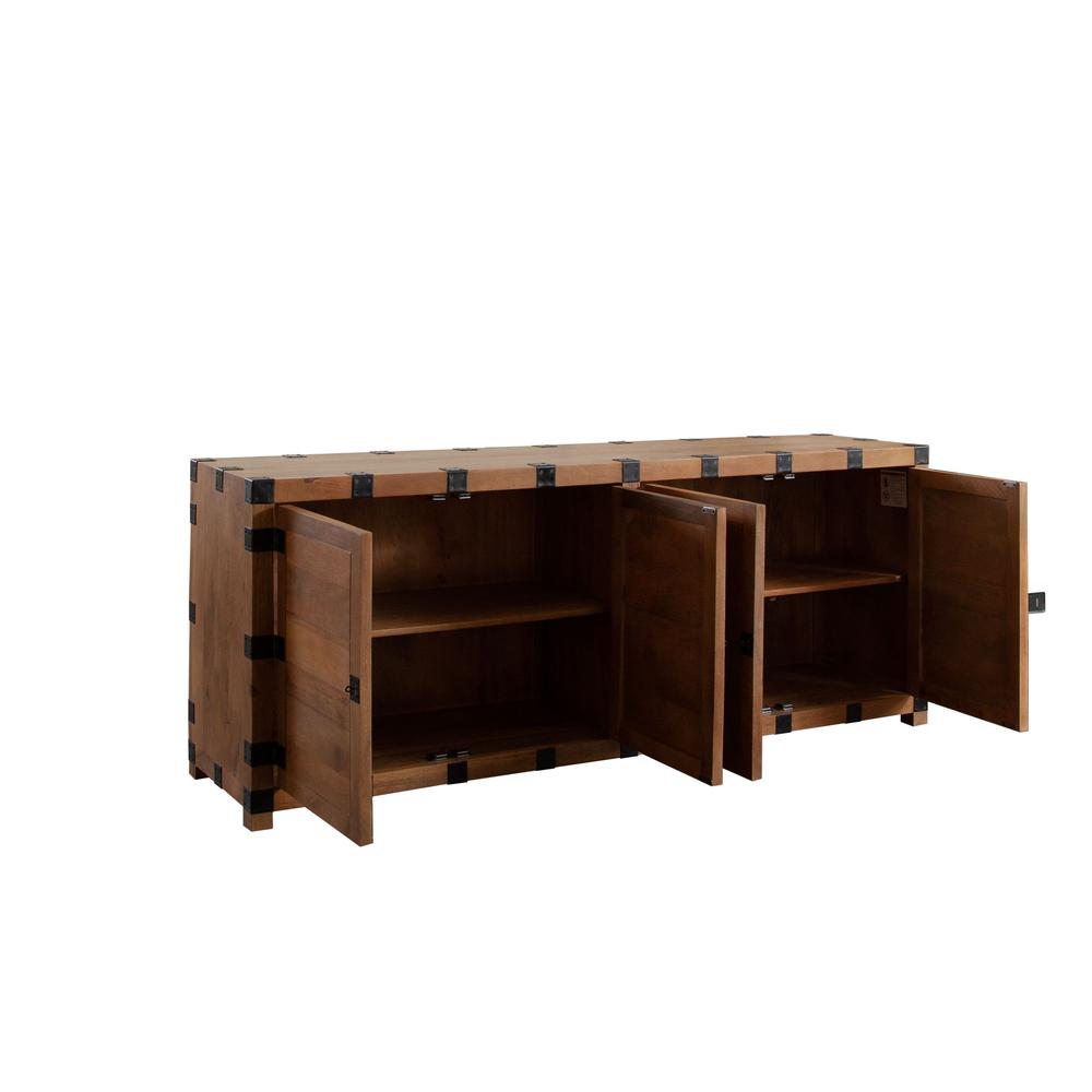 Oxford Solid Mango Wood 4-Door Sideboard by Diamond Sofa. Picture 17