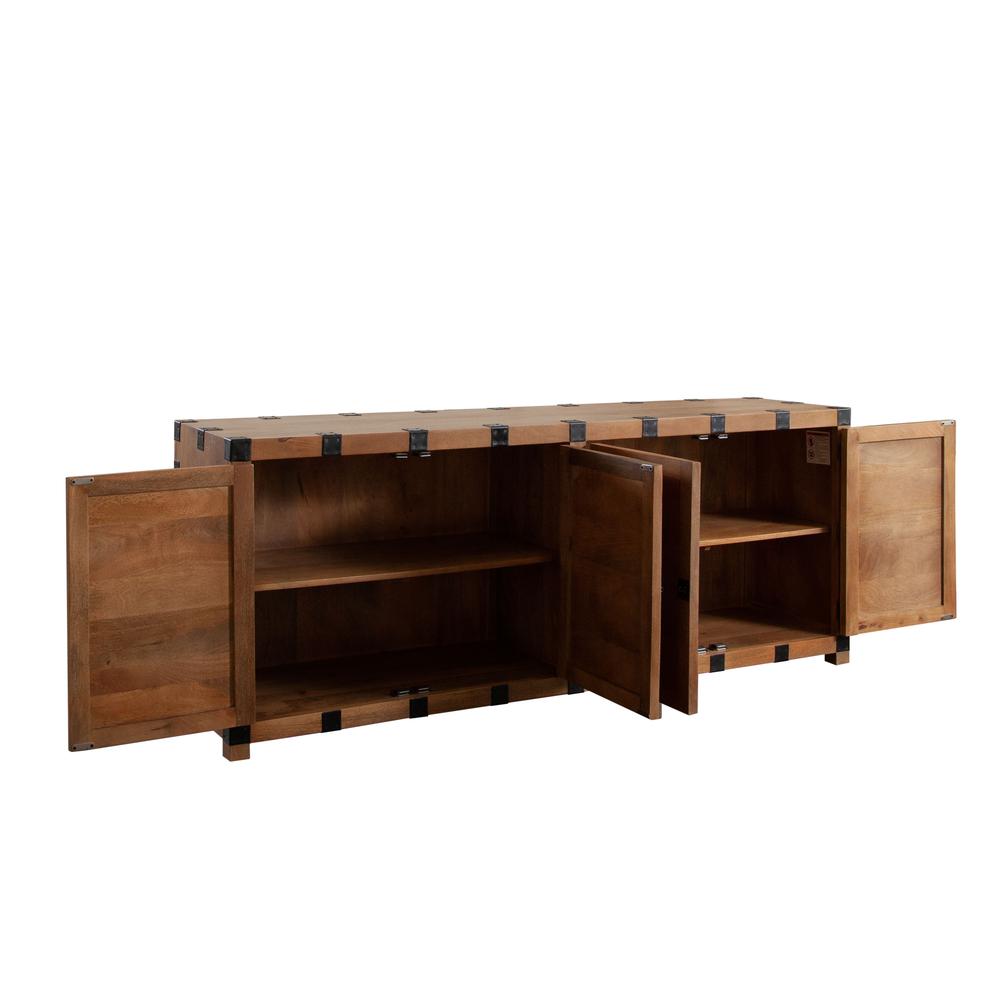 Oxford Solid Mango Wood 4-Door Sideboard by Diamond Sofa. Picture 20