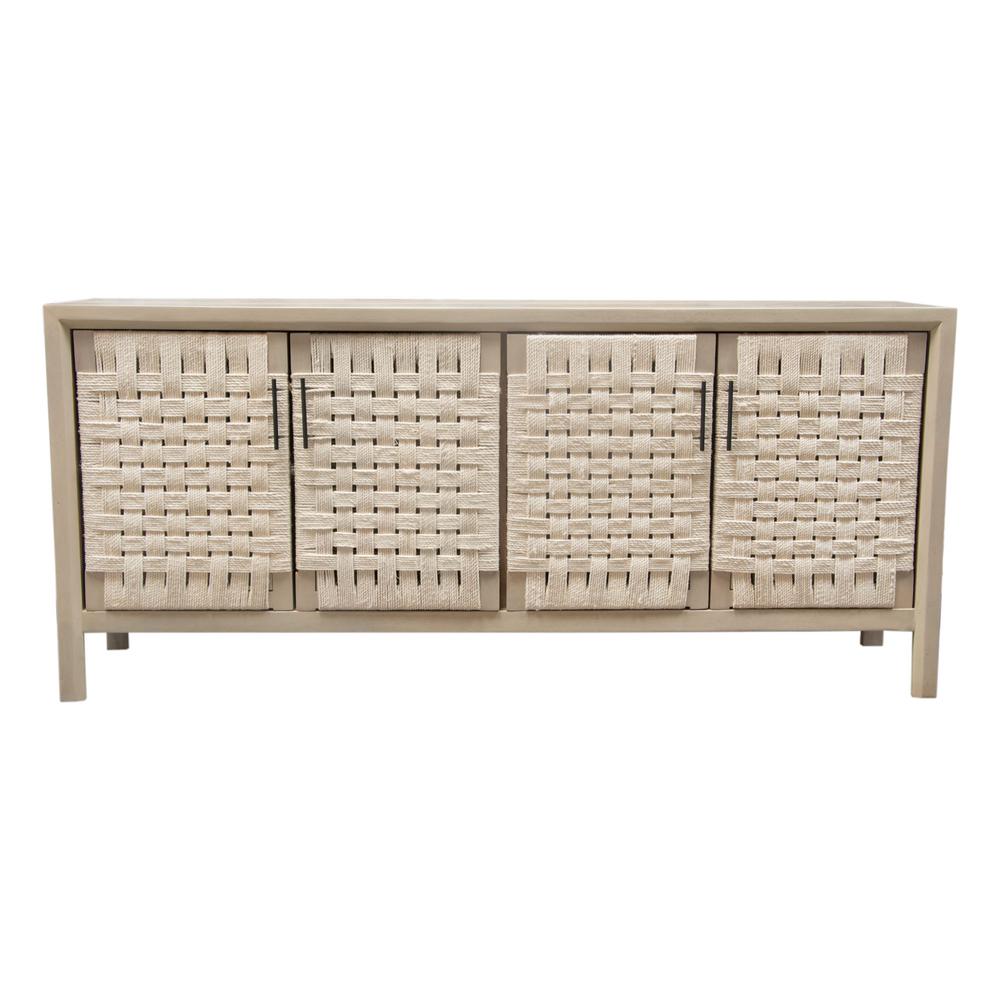 Palm Solid Mango Wood 4-Door Sideboard by Diamond Sofa. Picture 4