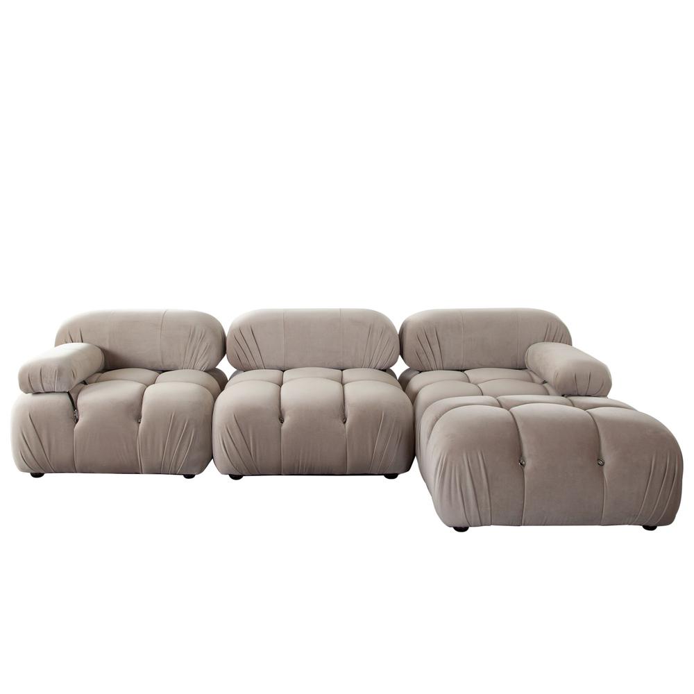 Paloma 4PC Modular 111 Inch Reversible Chaise Sectional by Diamond Sofa. Picture 1