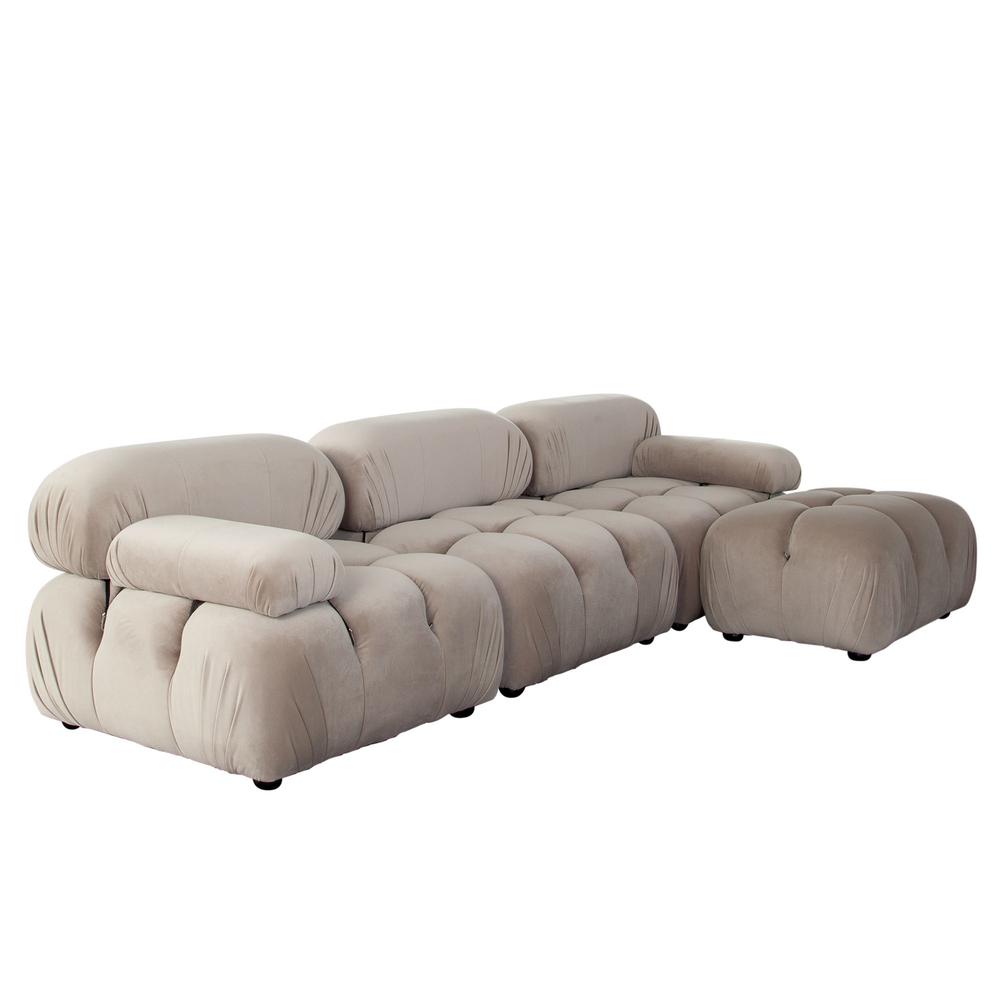 Paloma 4PC Modular 111 Inch Reversible Chaise Sectional by Diamond Sofa. Picture 23