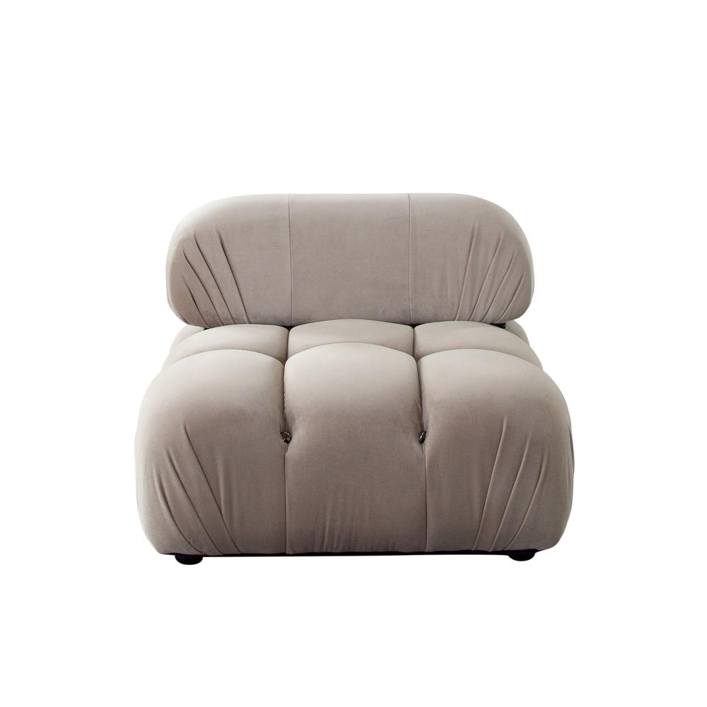 Paloma Armless Chair in Mink Tan Velvet by Diamond Sofa. Picture 15