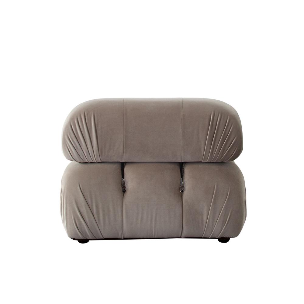 Paloma Armless Chair in Mink Tan Velvet by Diamond Sofa. Picture 22