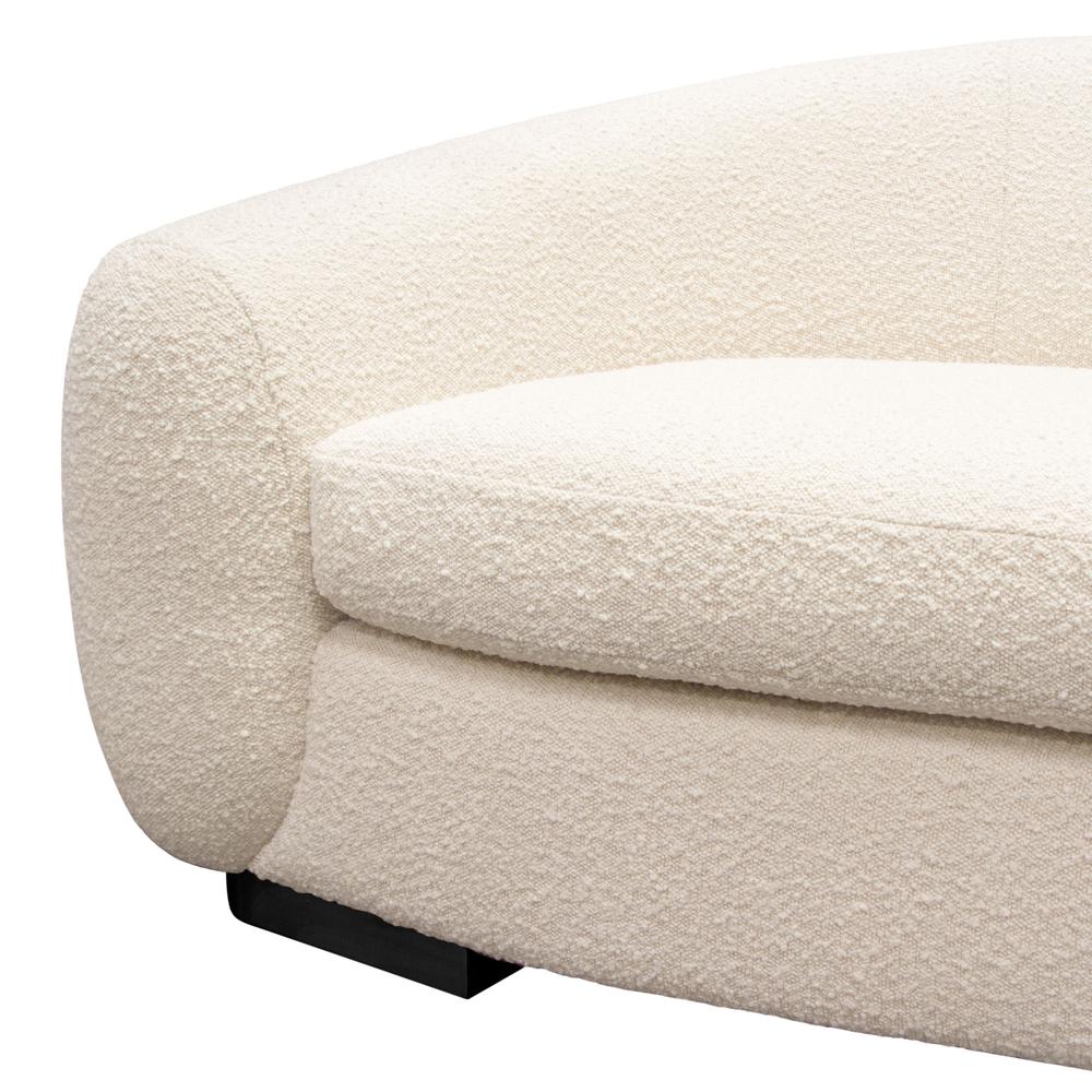 Pascal Sofa in Bone Boucle Textured Fabric w/ Contoured Arms & Back by Diamond Sofa. Picture 26