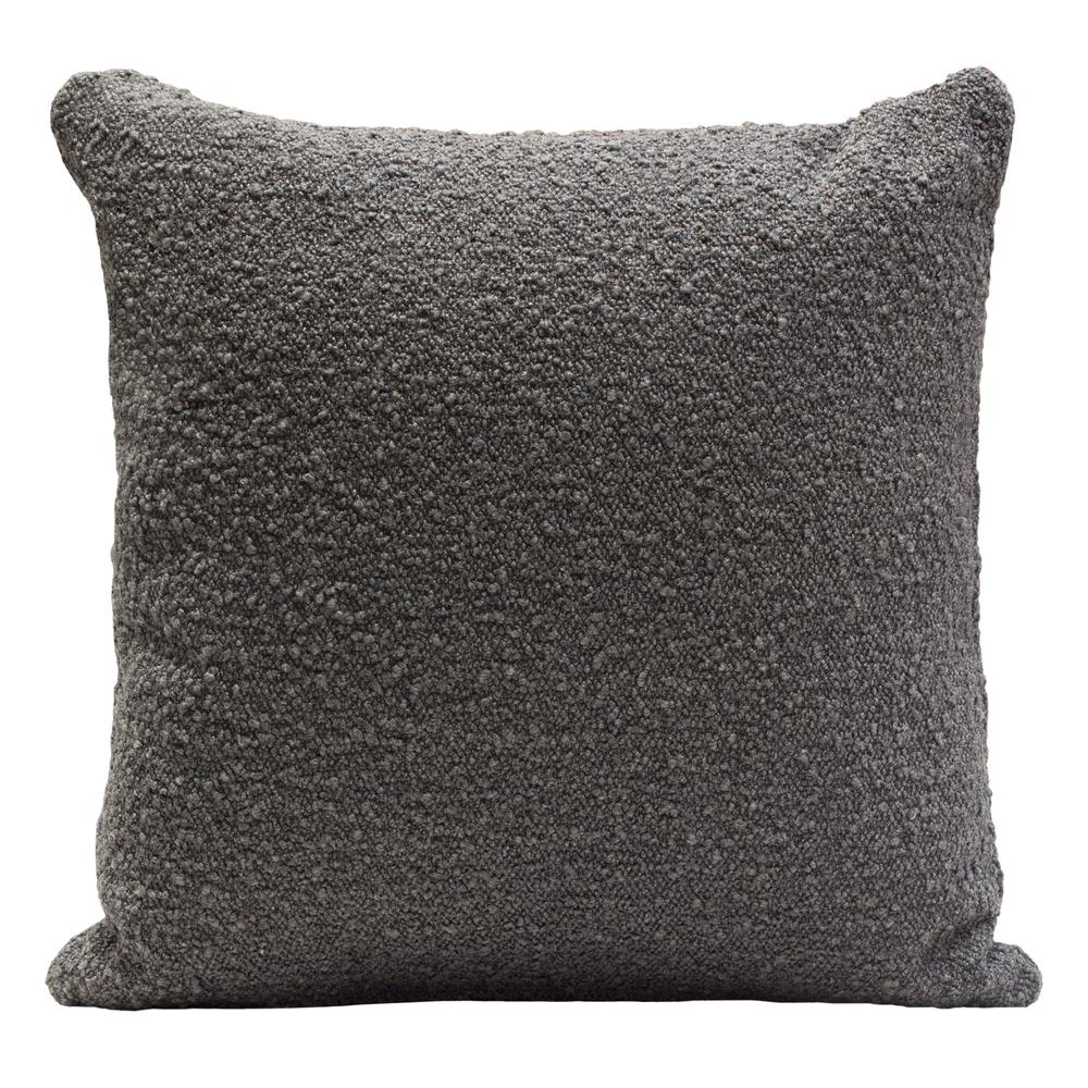 Set of (2) 16" Square Accent Pillows in Charcoal Boucle Textured Fabric by Diamond Sofa. Picture 9