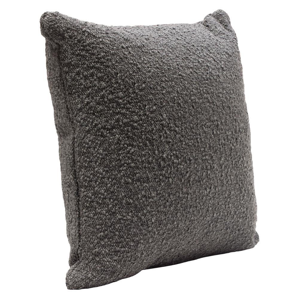 Set of (2) 16" Square Accent Pillows in Charcoal Boucle Textured Fabric by Diamond Sofa. Picture 8