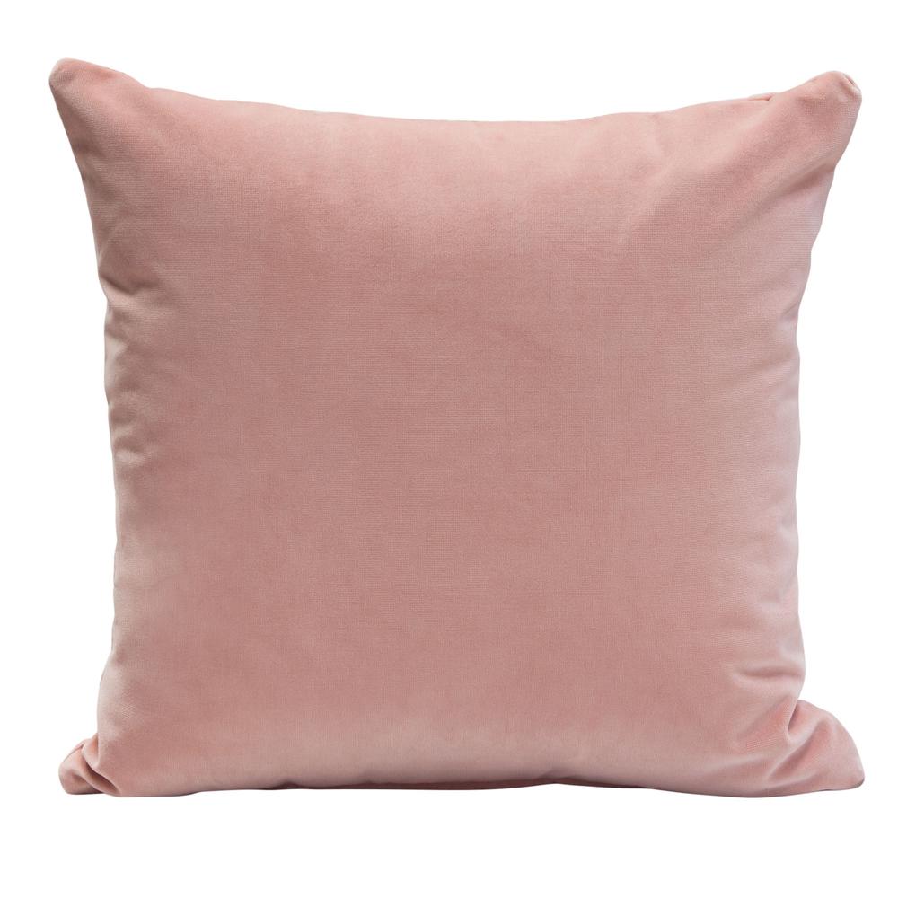 Set of (2) 16" Square Accent Pillows in Blush Pink Velvet by Diamond Sofa. Picture 11