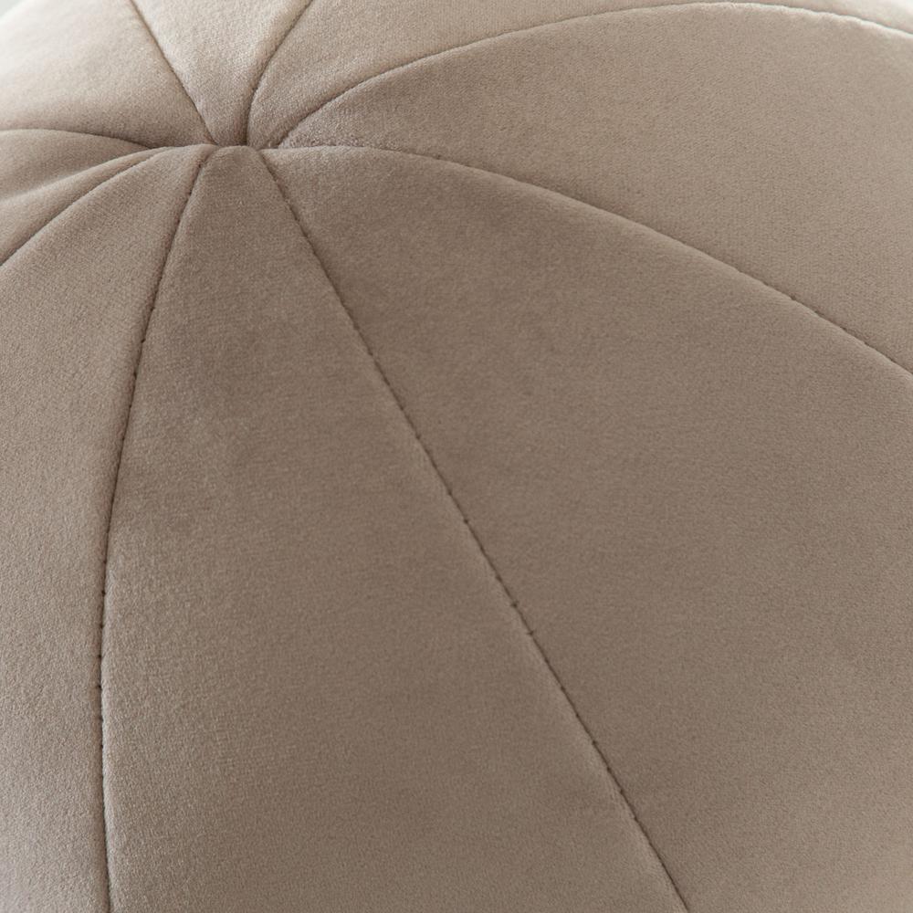 Set of (2) 10" Round Accent Pillows in Mink Tan Velvet by Diamond Sofa. Picture 14