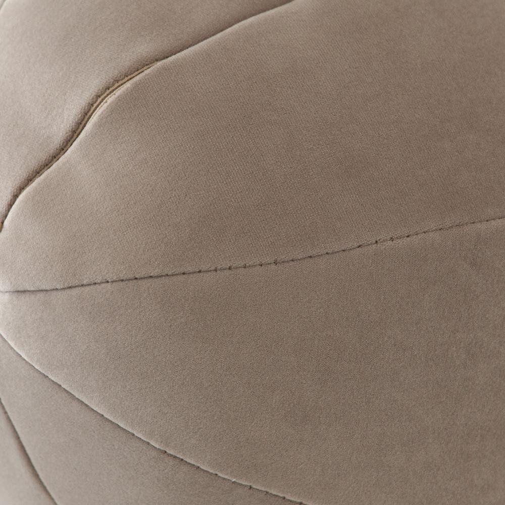 Set of (2) 10" Round Accent Pillows in Mink Tan Velvet by Diamond Sofa. Picture 15