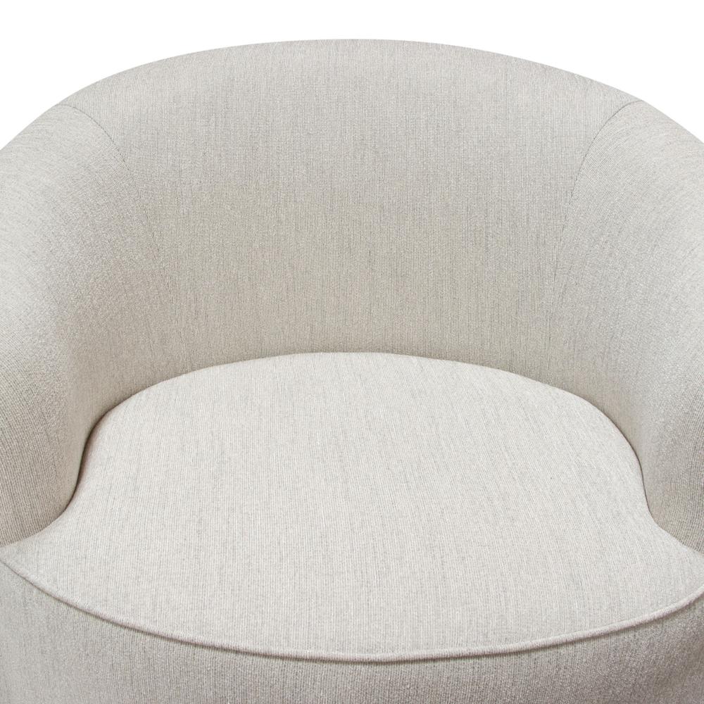 Raven Chair in Light Cream Fabric w/ Brushed Silver Accent Trim by Diamond Sofa. Picture 29