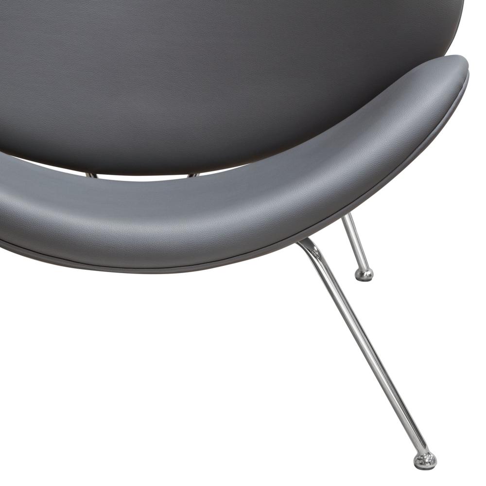 Set of (2) Roxy Accent Chair with Chrome Frame  - GREY. Picture 22