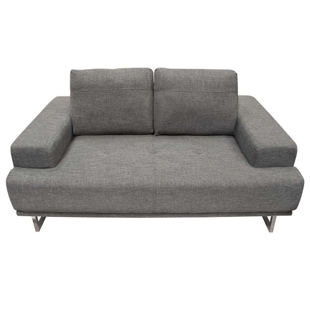 Russo Loveseat w/ Adjustable Seat Backs in Space Grey Fabric. Picture 35