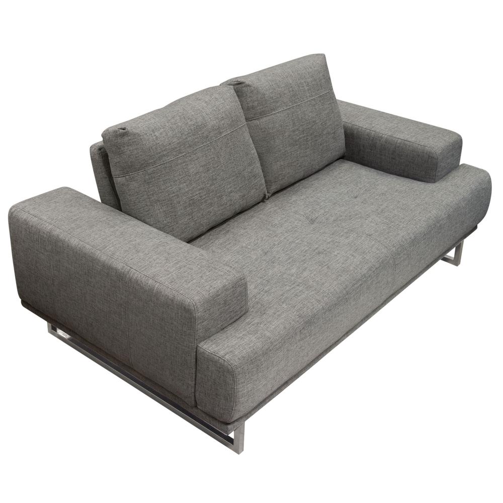 Russo Loveseat w/ Adjustable Seat Backs in Space Grey Fabric. Picture 38