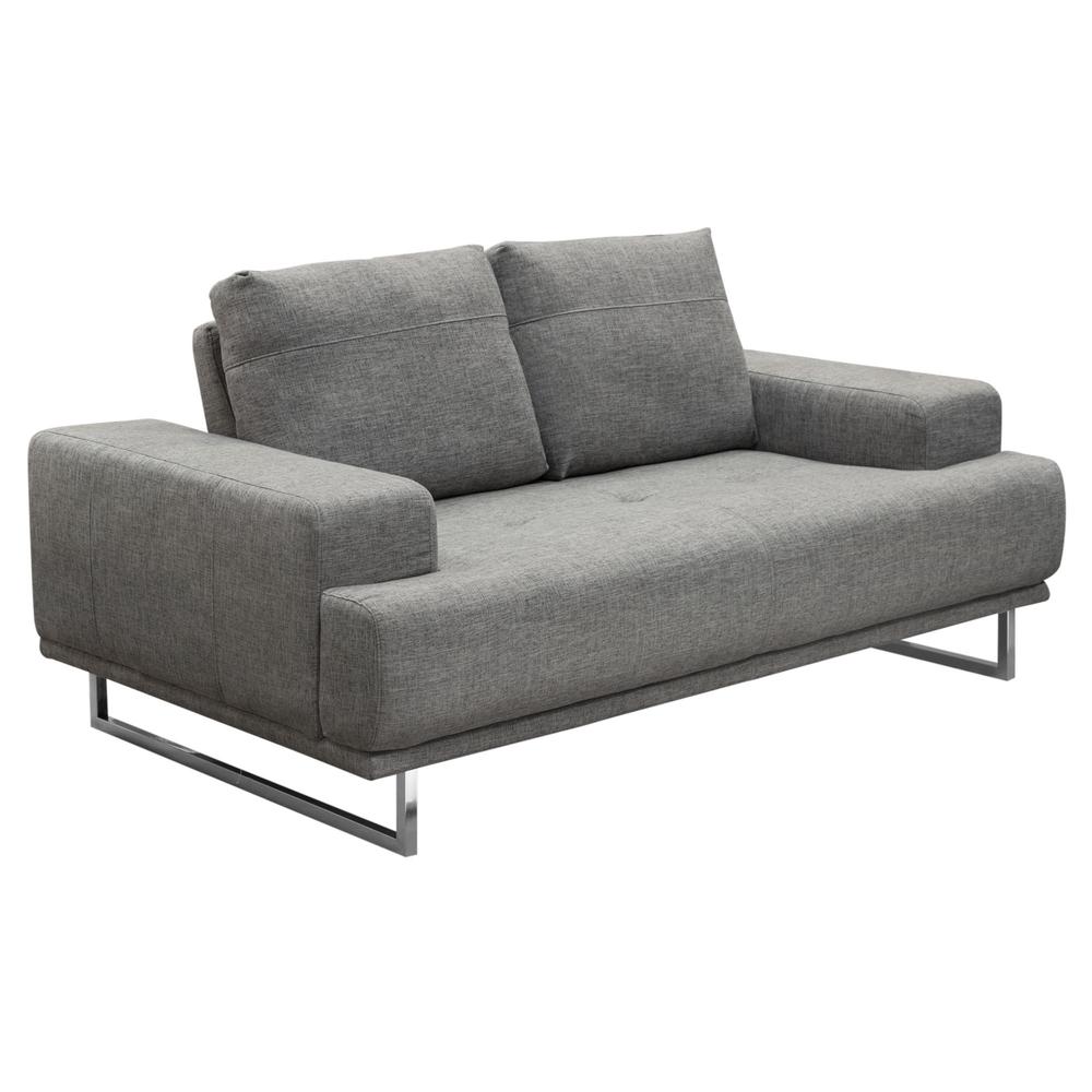 Russo Loveseat w/ Adjustable Seat Backs in Space Grey Fabric. Picture 32