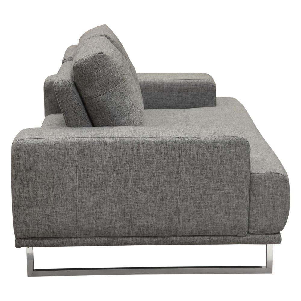 Russo Loveseat w/ Adjustable Seat Backs in Space Grey Fabric. Picture 33