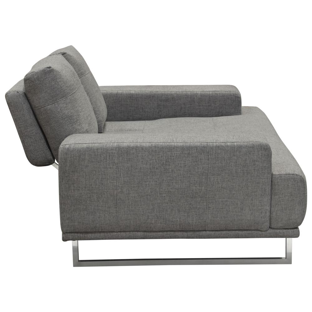 Russo Loveseat w/ Adjustable Seat Backs in Space Grey Fabric. Picture 31