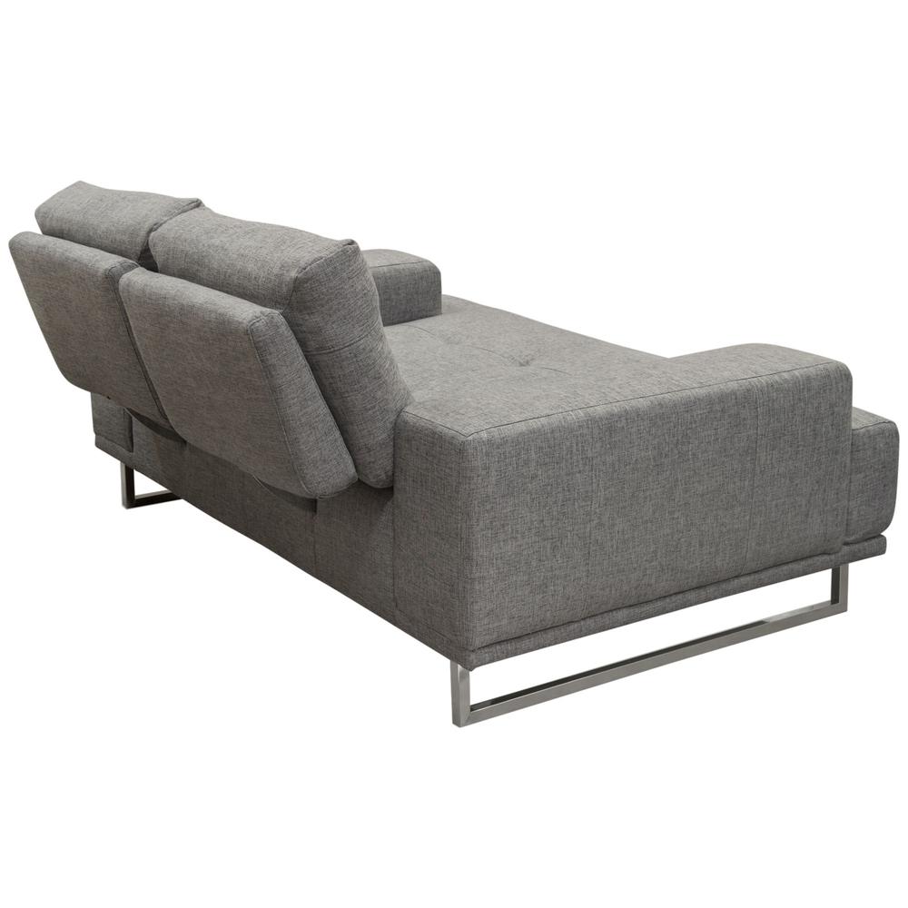 Russo Loveseat w/ Adjustable Seat Backs in Space Grey Fabric. Picture 21
