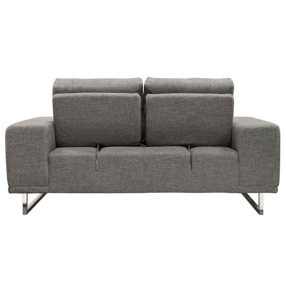 Russo Loveseat w/ Adjustable Seat Backs in Space Grey Fabric. Picture 36