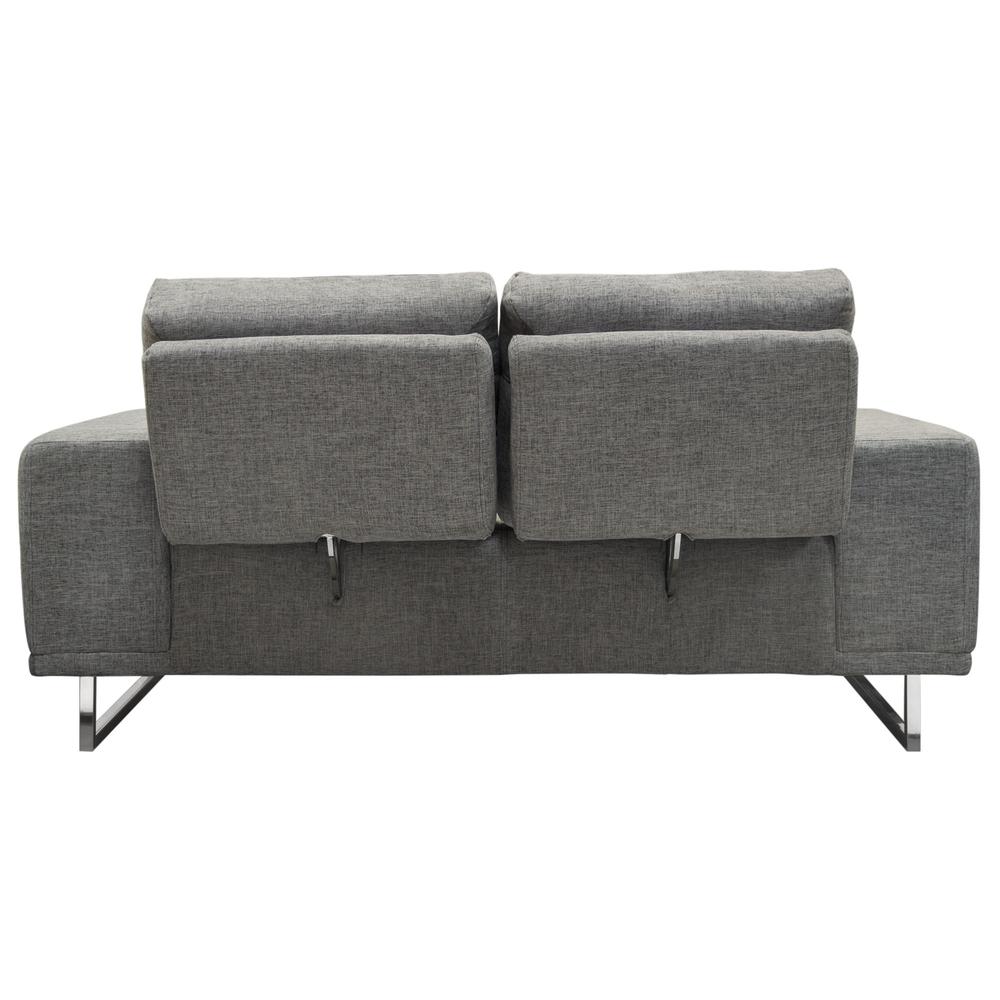 Russo Loveseat w/ Adjustable Seat Backs in Space Grey Fabric. Picture 26