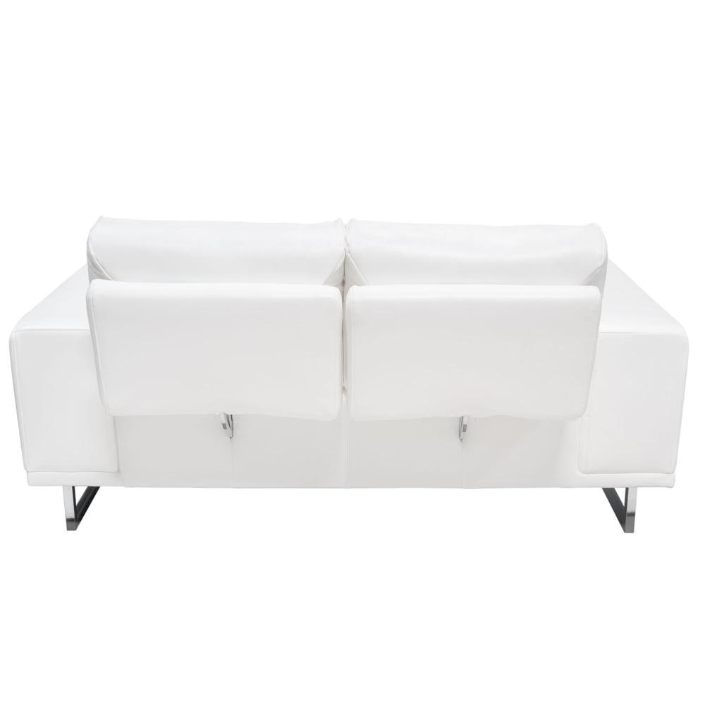 Russo Loveseat w/ Adjustable Seat Backs in White Air Leather. Picture 35