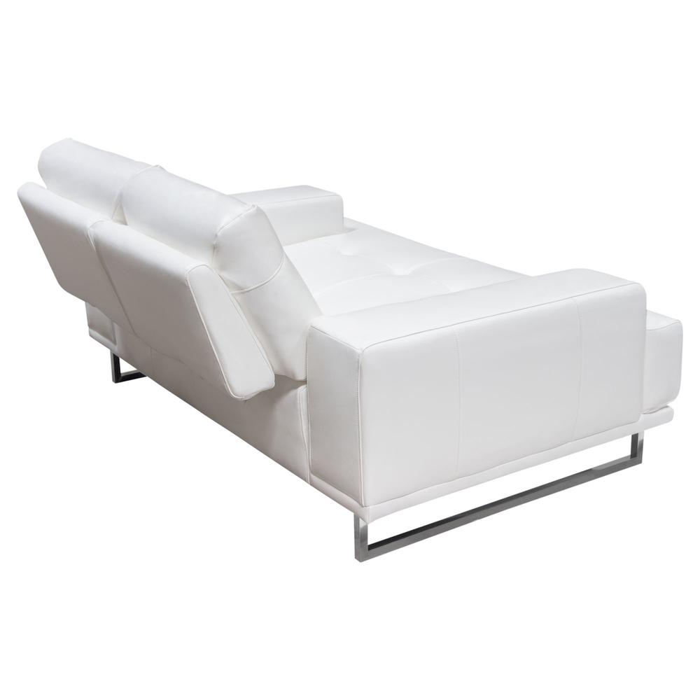 Russo Loveseat w/ Adjustable Seat Backs in White Air Leather. Picture 41