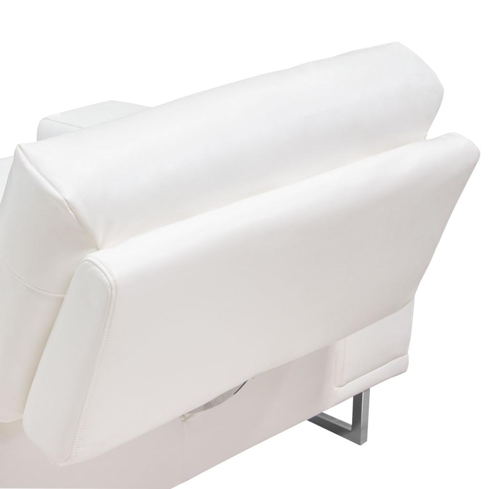 Russo Sofa w/ Adjustable Seat Backs in White Air Leather. Picture 41