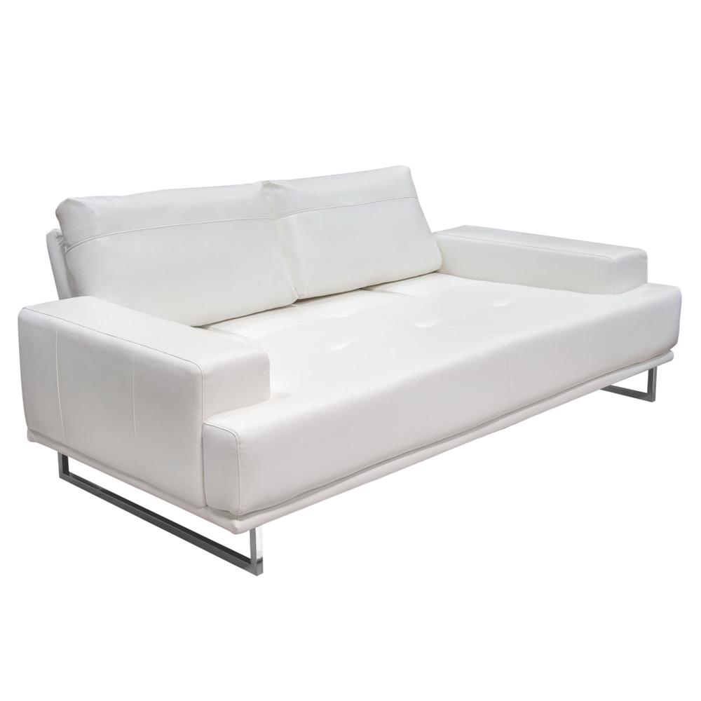 Russo Sofa w/ Adjustable Seat Backs in White Air Leather. Picture 40