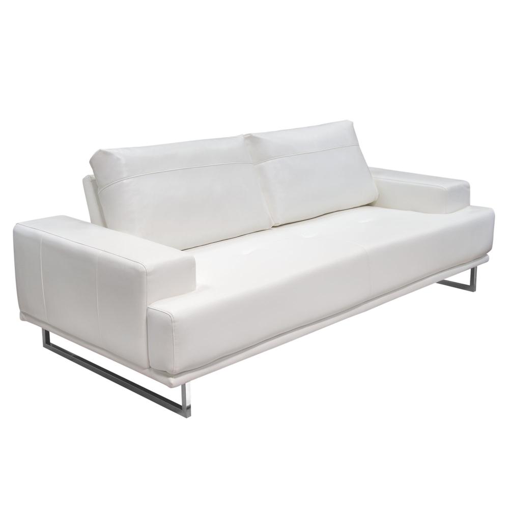 Russo Sofa w/ Adjustable Seat Backs in White Air Leather. Picture 23