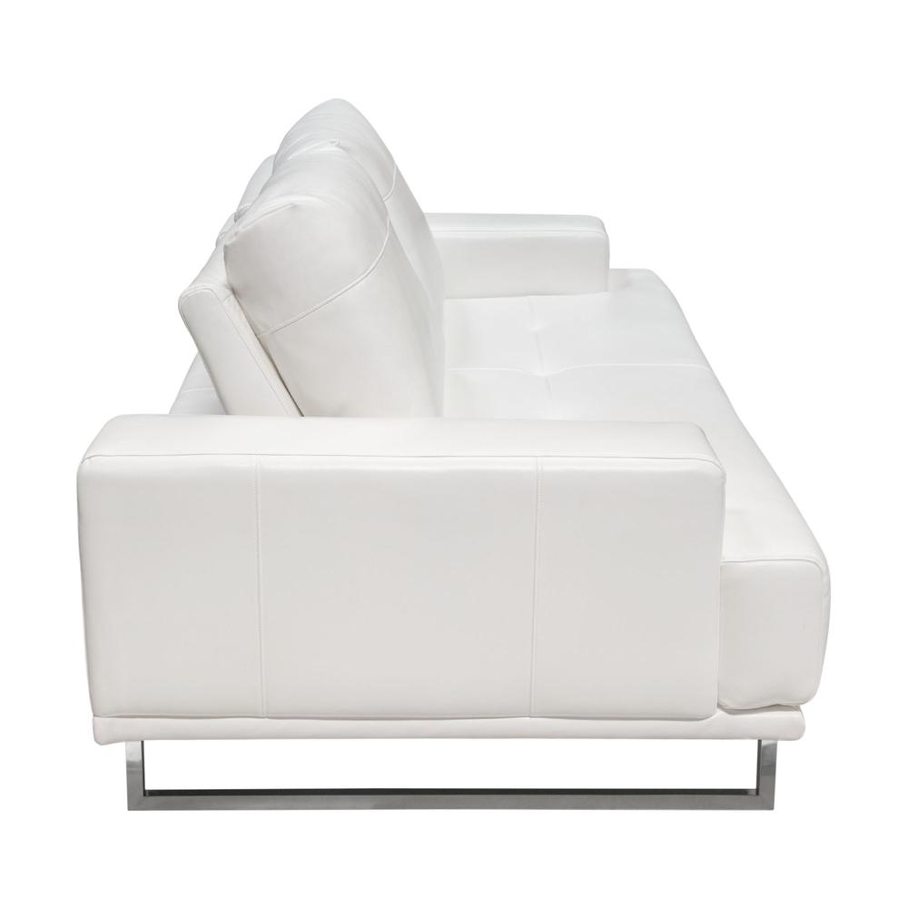 Russo Sofa w/ Adjustable Seat Backs in White Air Leather. Picture 42