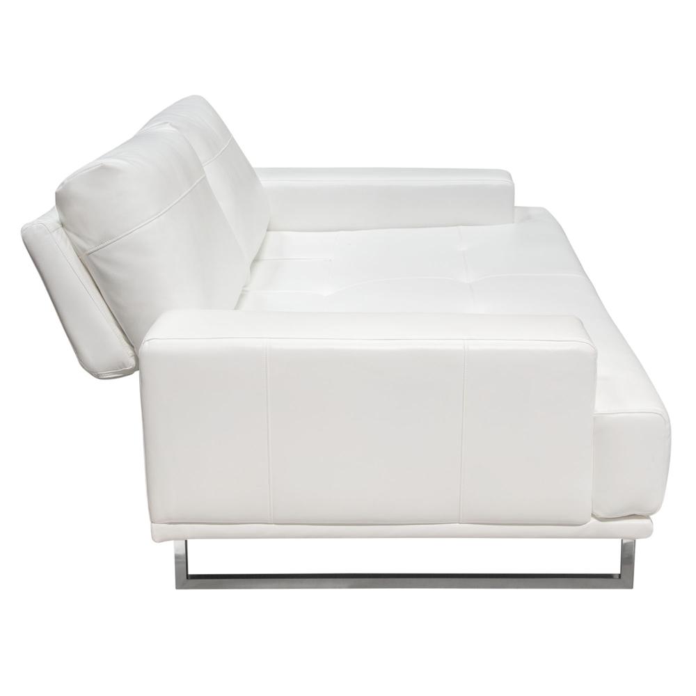 Russo Sofa w/ Adjustable Seat Backs in White Air Leather. Picture 26