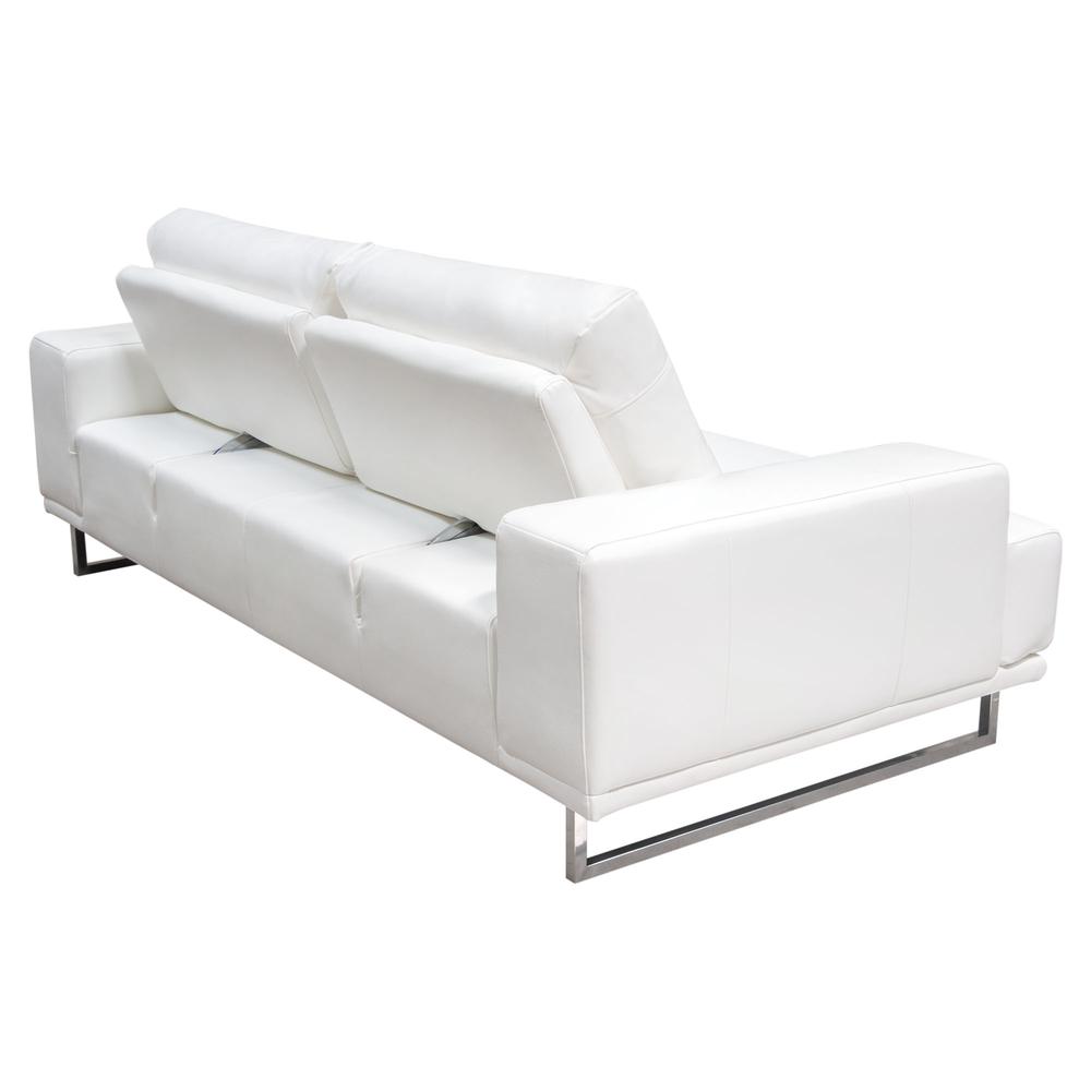 Russo Sofa w/ Adjustable Seat Backs in White Air Leather. Picture 27