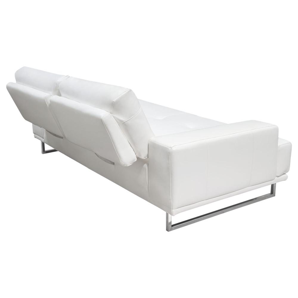 Russo Sofa w/ Adjustable Seat Backs in White Air Leather. Picture 28