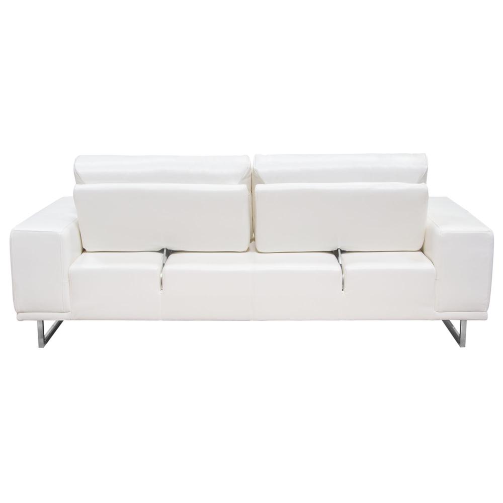 Russo Sofa w/ Adjustable Seat Backs in White Air Leather. Picture 32