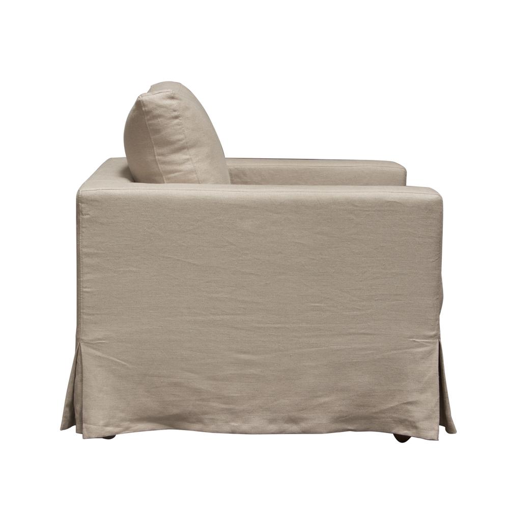 Savannah Slip-Cover Chair in Sand Natural Linen by Diamond Sofa. Picture 14
