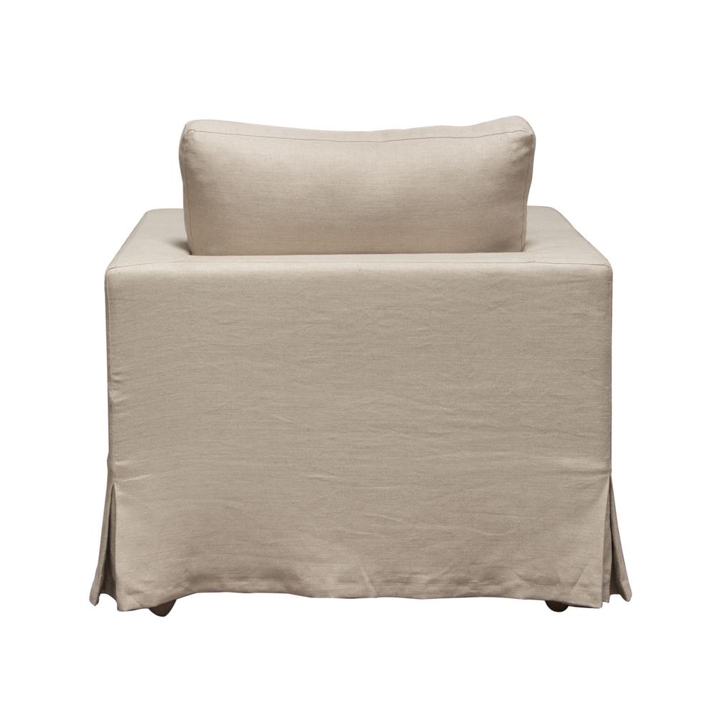 Savannah Slip-Cover Chair in Sand Natural Linen by Diamond Sofa. Picture 13