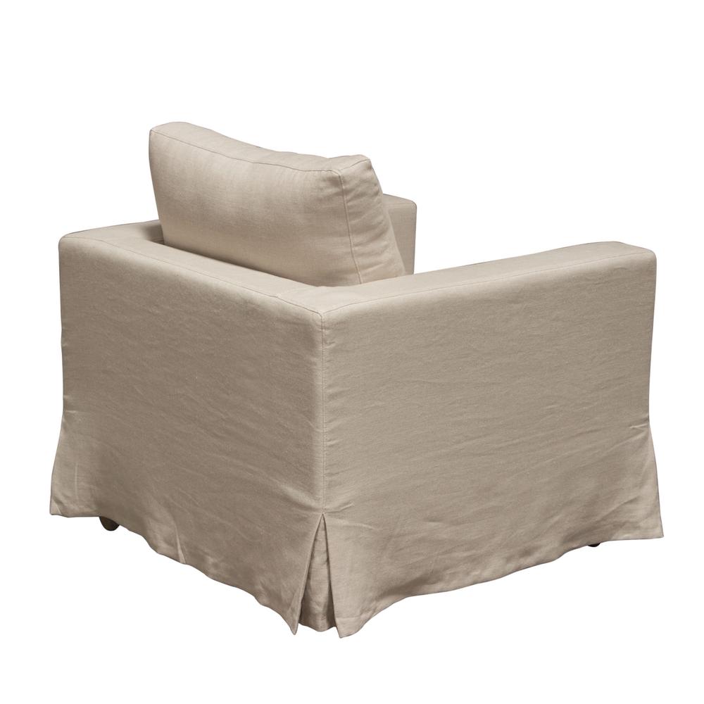 Savannah Slip-Cover Chair in Sand Natural Linen by Diamond Sofa. Picture 15
