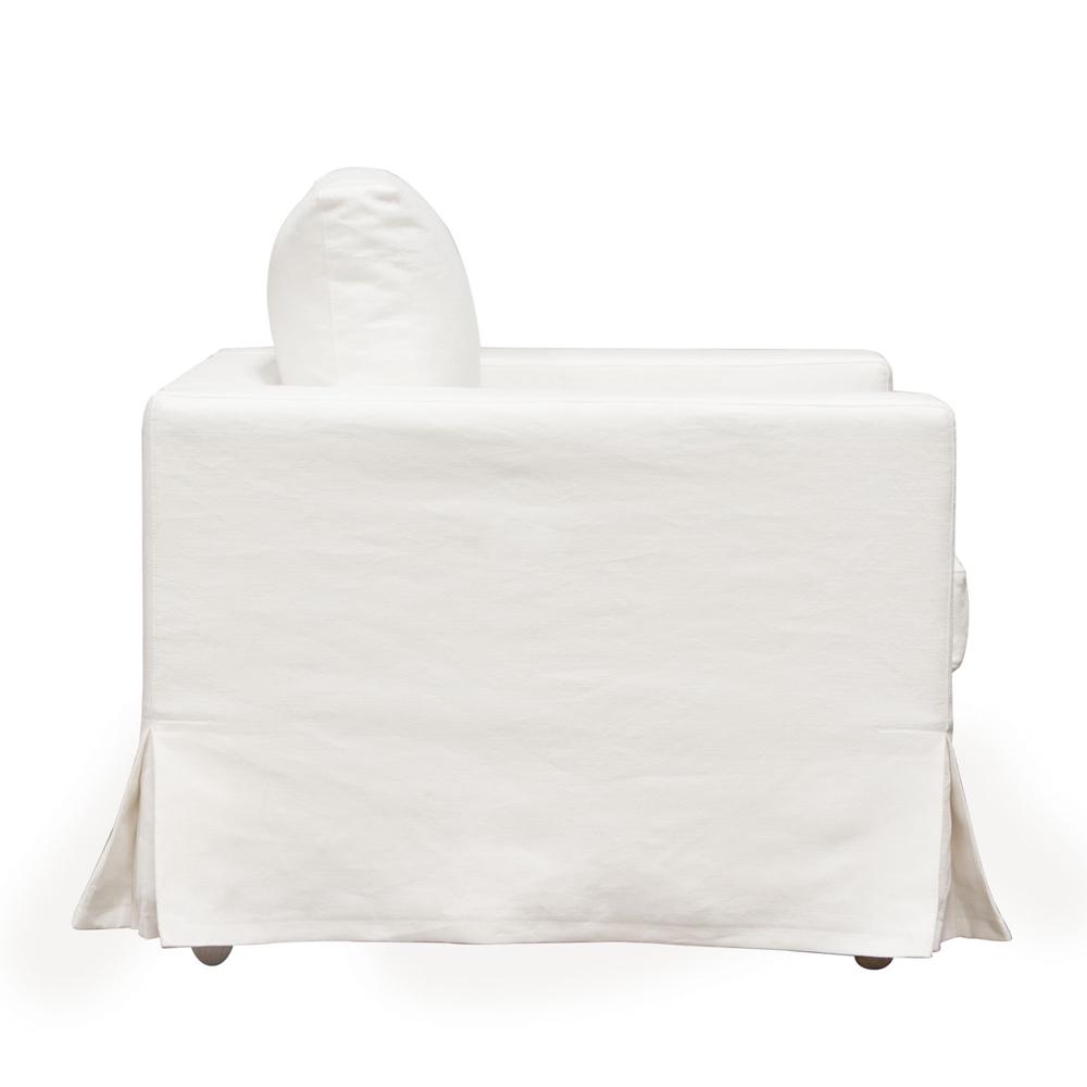 Savannah Slip-Cover Chair in White Natural Linen by Diamond Sofa. Picture 13